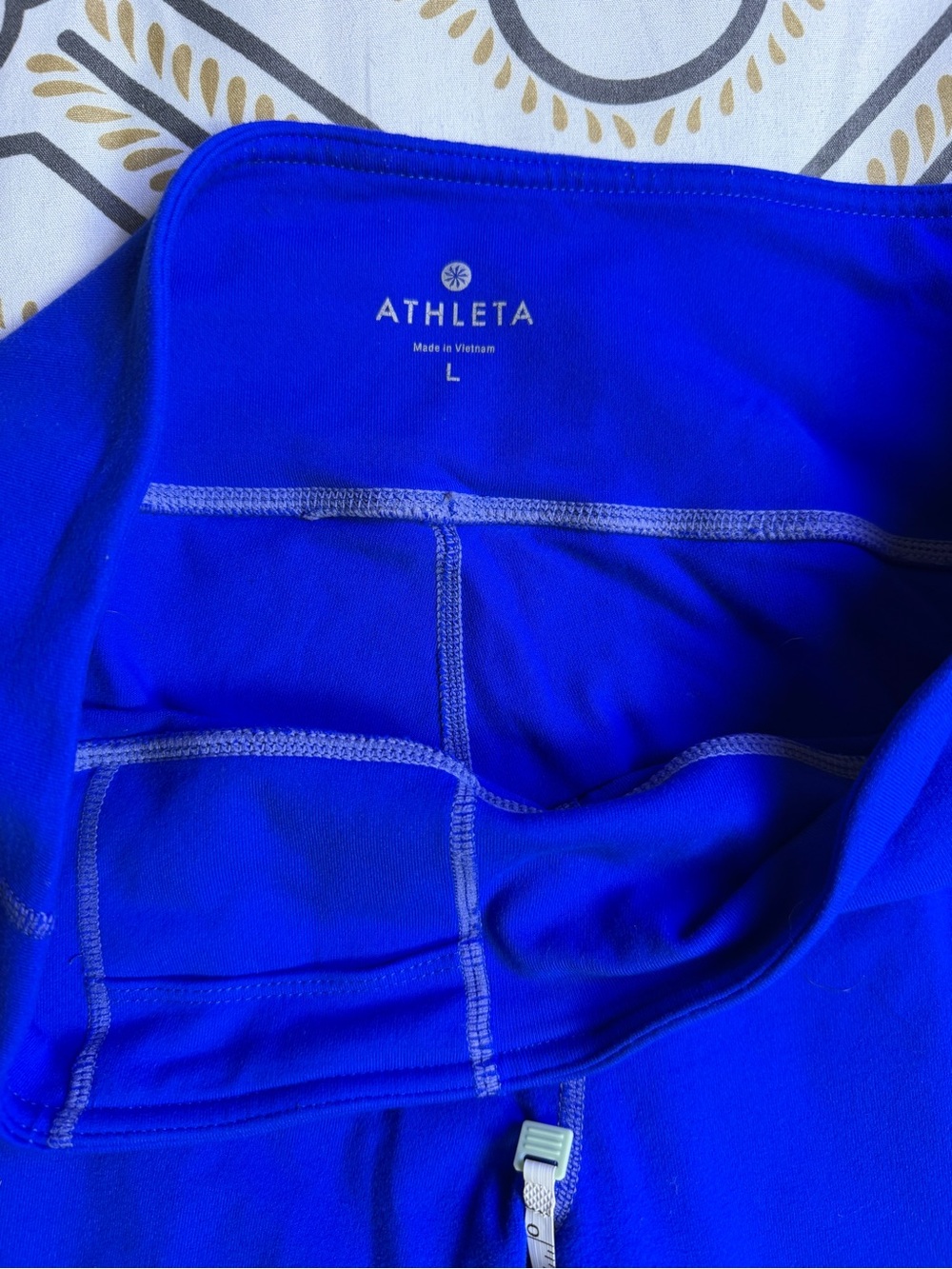 Athleta High Rise Capri Leggings Royal Blue Size Large
